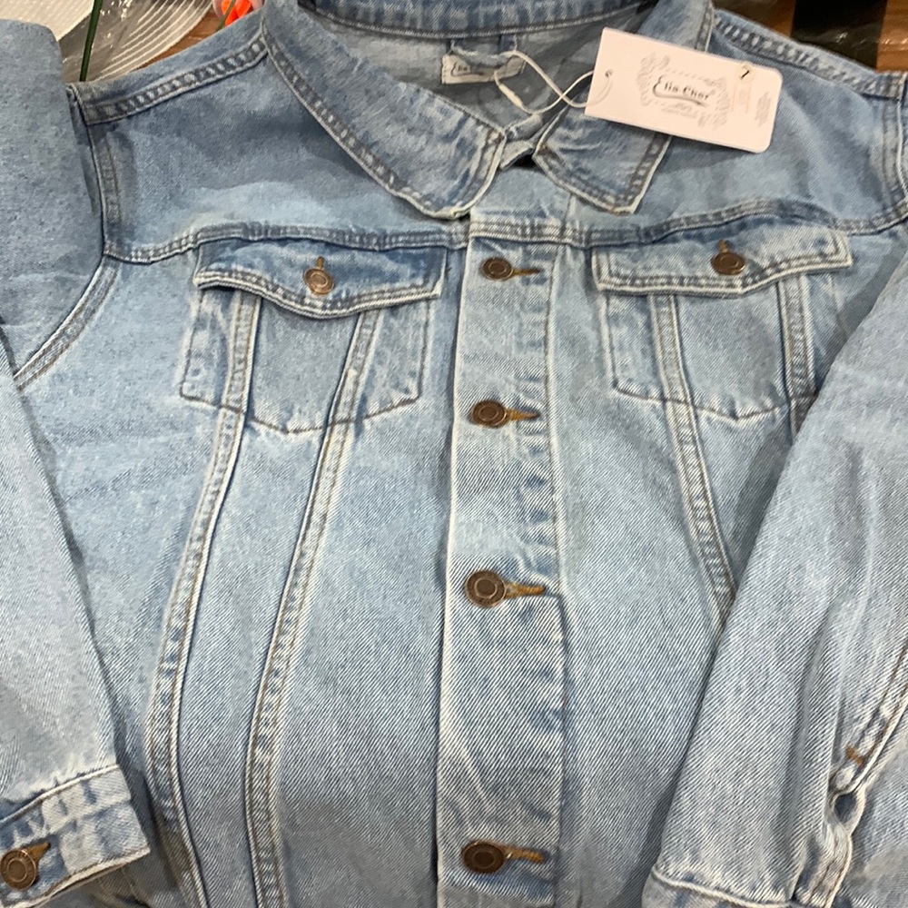 Brand new Jean jacket woman size large denim